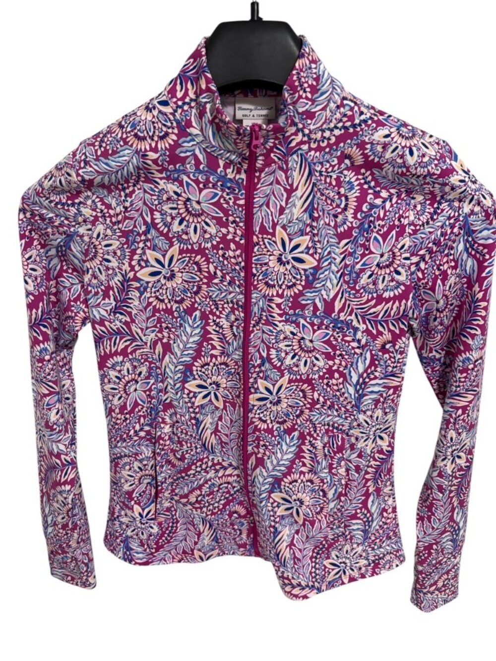 Tommy Bahama Golf Tennis Full Zip Jacket Size Small Tropical Pockets
